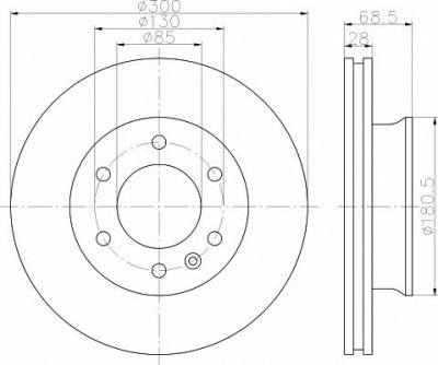 HELLA PAGID 8dd355117621 -  Тормозной диск
